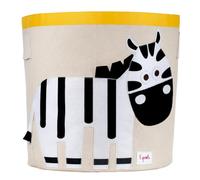 3 Sprouts Cesto Portaoggetti con Due Manici, Tela Cotone, Zebra | tela di cotone; manici robusti; per giochi, biancheria e coperte; cameretta e sala giochi; facile da spostare in casa