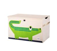 3 Sprouts - Contenitori Porta Giochi Bambini - Baule e Scatola per Giocattoli - Scatola Giochi per Bambini - Porta Giochi per Bambini Contenitore con Coperchio - Cesta Giochi - Coccodrillo