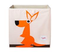 3 Sprouts Cubo Portaoggetti 33x33 cm, Box Pieghevole, Canguro | compatibile con scaffali; per giochi, libri e accessori; cameretta e sala giochi; facile da piegare quando non serve