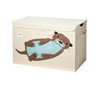 3 Sprouts Grande scatola per giocattoli con coperchio e manici, robusta scatola per giocattoli per ragazzi e ragazze, spaziosa scatola pieghevole in tessuto, per riporre giocattoli, lontra