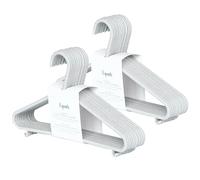 3 Sprouts - Grucce Bambini - Grucce sostenibili in plastica per bambini - Appendiabiti Colorati e Divertenti per Neonati e Bambini, Confezione da 30 - Grigio