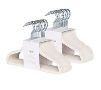 3 Sprouts - Grucce in Velluto per Bambini - Appendini Antiscivolo Salvaspazio per Armadio - Confezione da 30 - Crema