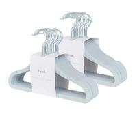 3 Sprouts - Grucce in Velluto per Bambini - Appendini Antiscivolo Salvaspazio per Armadio - Confezione da 30 - Blu