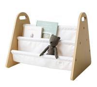 3 Sprouts Libreria Bambini Doppia Faccia - Libreria Montessori Per Bambini - Porta Libri Bambini Salvaspazio - Scaffale Montessoriano Legno - Libreria Bimbi Cameretta Montessoriana, Crema