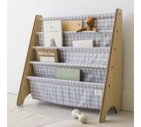 3 Sprouts - Porta Libri per Bambini - Libreria Montessoriana per Cameretta - Gingham Blu