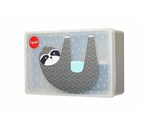 3 Sprouts Lunch Box Silicone - Contenitore per Alimenti in Silicone - Contenitori Silicone Porta Pranzo - Pratico per Scuola - Senza BPA - Contenitore per Snack per Bambini, Bento Box - Bradipo