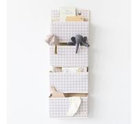 3 Sprouts Organizer da Appendere, 4 Tasche e 2 Ganci, Quadretti Beige
