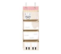 3 Sprouts Organizer da muro con Ganci, 4 Tasche - Lama Bianco | organizer da muro con ganci; per vestiti, giochi e accessori; cameretta e porta; libera spazio su armadio e fasciatoio