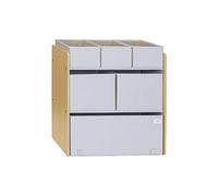 3 Sprouts - Organizer Giochi Bambini - Mobili Porta Giochi e Scaffale Portagiochi per Cameretta Bambini - Grigio