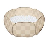 3 Sprouts - Piscina di Palline per Bambini - Piscina di Palline per Bambini di 3 Anni - Gioco da Interno (Palline Non Incluse) (Beige a Scacchiera)