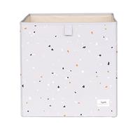 3 Sprouts - Scatole per Armadio - Contenitori Kallax - Cubi Portaoggetti per Scaffale, Scatole 33x33x33 - Terrazzo Grigio