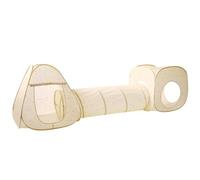 3 Sprouts Tenda Tunnel Gioco Bambini, Terrazzo Beige | set tenda e tunnel gioco; pieghevole; per gioco interno, movimento e cameretta; si ripone piatto dopo il gioco; uso interno