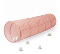 3 Sprouts Tunnel Gioco Bambini, Tessuto Riciclato, Rosa | tunnel gioco pieghevole; per gioco interno e movimento in cameretta; si ripone facilmente; si ripone piatto dopo il gioco