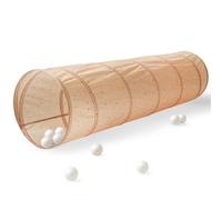 3 Sprouts Tunnel Gioco Bambini, Tessuto Riciclato, Terrazzo Argilla | tunnel gioco pieghevole; per gioco interno e movimento in cameretta; si ripone facilmente; si ripone piatto dopo il gioco