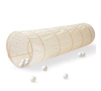 3 Sprouts Tunnel Gioco Bambini, Tessuto Riciclato, Terrazzo Beige | tunnel gioco pieghevole; per gioco interno e movimento in cameretta; si ripone facilmente; si ripone piatto dopo il gioco