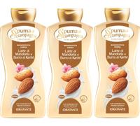3 SPUMA DI SCIAMPAGNA BAGNODOCCIA CREMA IDRATANTE LATTE MANDORLA BURRO KARITE'
