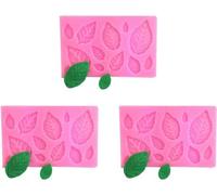 3 stampi 3D a forma di foglia in silicone per pasta di zucchero, cioccolato, fondente, burro, resina, argilla polimerica, cera, sapone, progetti artigianali e decorazioni per torte