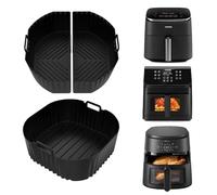 3 stampi Airfryer in silicone per friggitrice ad aria calda COSORI XXL 5,5L, Turboblaze 6L/Clear Blaze 6,2L, riutilizzabili Air Fryer Accessori per Philips 2000 Serie 6,2L, Russell Hobbs XXL 8L