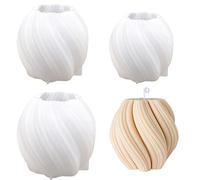 3 stampi geometrici per candele a forma di onda, stampi in silicone per candele irregolari, onde irregolari, stampi in silicone a spirale per candele, stampi irregolari in silicone per decorazioni