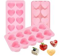 3 stampi in silicone a forma di cuore per cioccolato, 10 stampi per muffin in silicone per la cottura, mini stampo antiaderente a forma di cuore, teglia per cupcake, per brownie, bocconcini di uova