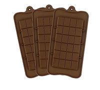 3 stampi in silicone per cioccolatini, antiaderenti, riutilizzabili, per caramelle, barrette proteiche ed energetiche, fondente e dolcetti