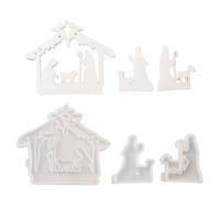 3 stampi in silicone per il battesimo di Gesù religiosi fatti a mano in resina, decorazioni per la casa