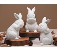 3 stampi per candele a forma di coniglio, 3 stili, in resina siliconica, per candele, resina e sapone