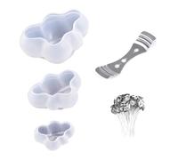 3 stampi per candele in silicone a forma di nuvola, riutilizzabili, per artigianato, fai da te, gioielli, candele a bolle
