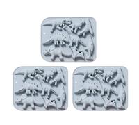 3 stampi per dolci in silicone per zucchero dinosauro, caramelle vegetali, biscotti, blocco ghiaccio cioccolato, decorazioni per torte da dessert francesi, stampi in silicone per biscotti