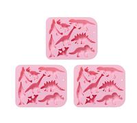 3 stampi per dolci in silicone per zucchero dinosauro, caramelle vegetali, biscotti, blocco ghiaccio cioccolato, decorazioni per torte da dessert francesi, stampi in silicone per biscotti