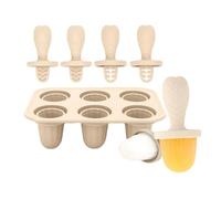 3. Stampi per ghiaccio masticabili per neonati con 6 cavità in silicone massaggiagengive con bordi sicuri e succhietto per denti in silicone
