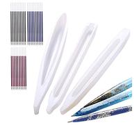 3 stampi per penna a sfera in resina siliconica con 30 ricariche in 3 colori per penna a sfera in resina epossidica stampi per colata di strumenti artistici artigianali
