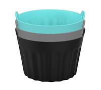 3 stampi per uova in camicia in silicone con rivestimento antiaderente, resistenti al calore, riutilizzabili, per uso alimentare, per friggitrice ad aria, design a rilascio facile per ricette per la