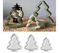 3 Stampo in Silicone Albero di Natale, FORMVERSITY Stampi in Silicone per Natale, Stampo in Silicone Albero di Natale per Candele, Stampi in Gesso per Natale, Stampo in Silicone Albero di Natale per