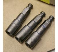 3 Stanley Desoutter 0.8cm Esagonale Adattatore Utilizzare 0.6cm Punte Cacciavite