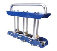 3 Station Roller Bender, Sheet Metal Rolling Machine with V-Shaped Roller Design, Heavy Duty Bending Tool for Garage Roof, Rain Guards, and Steel Fabrication blue