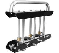 3 Station Roller Bender, Sheet Metal Rolling Machine with V-Shaped Roller Design, Heavy Duty Bending Tool for Garage Roof, Rain Guards, and Steel Fabrication black