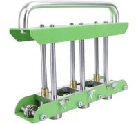 3 Station Roller Bender, Sheet Metal Rolling Machine with V-Shaped Roller Design, Heavy Duty Bending Tool for Garage Roof, Rain Guards, and Steel Fabrication green
