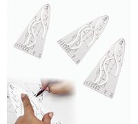 3 stencil per parabola, matematica, stencil per l'unità, per la scuola, per il disegno delle parabole, per un importante strumento per l'apprendimento e il lavoro con il seno