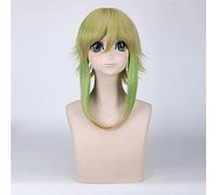 3 Stili Parrucche Vocaloid Gumi Parrucca Cosplay Costume Donna Giallo-verde Sfumato Lunghezza media Capelli sintetici Vocaloid Gumi Perucas DM648