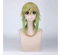 3 Stili Parrucche Vocaloid Gumi Parrucca Cosplay Costume Donna Giallo-verde Sfumato Lunghezza media Capelli sintetici Vocaloid Gumi Perucas DM648