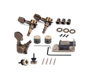 3-String Cigar Box Professionale Chitarra Bridge Tuning Pioli con Manopole Antiruggine Stile Vintage Tuners Machine Head Strap Lock Set