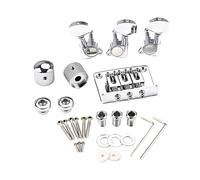 3 String Guitar Bridge Assembly Con Bloccaggio Tuning Pioli Manopole di Controllo Hardware Per Riparazioni E Dogane Costruisce Metallo Ponte Chitarra Hardware di Ricambio