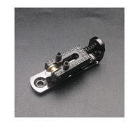 3 String Solo Single Guitar Bridge Con Vite Chiave Per Chitarra A 3 Corde Chrome-Gold-Black Sostituzione delle parti ponte (Color : Black)