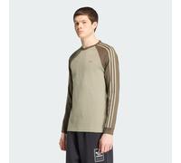 ADIDAS ORIGINALS Maglietta '3-STRIPES LONGSLEEVE' cachi / oliva Uomo - Streetwear - Maglie e T-shirt - Maglie a maniche lunghe ADIDAS ORIGINALS XS