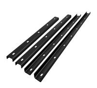 3 strisce a forma di U per tavoli, accessori da tavolo, supporto per profilo, profilo di rinforzo, profilo a U, traverso, profilo a scanalatura (lunghezza 80 cm, set da 3)