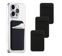 3 supporti per carte di credito e carta d'identità (nero)