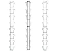 3 Supporto a Parete in Formato Verticale 105 x 150 mm con 8 Scomparti per A6