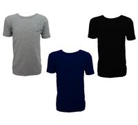 Enrico Coveri 3 t-Shirt Bimbo/Ragazzo Mezza Manica Cotone bielastico Art. ET4000 (Blu/Jeans/Grigio, 13/14 Anni)