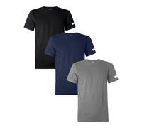 Navigare 3 T-Shirt da Uomo Girocollo in 100% Cotone, Art. 513 Ass (Nero-Navy-Grigio)